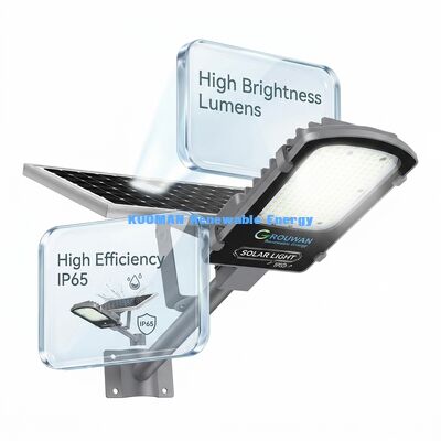 LiFePO4 Bataryalı ve Güneş Panelli IP65 Su Geçirmez 300W-500W Ayrık Güneş Sokak Lambası