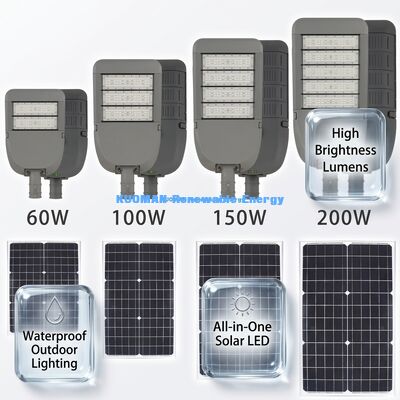 50W IP65 Su Geçirmez Alüminyum Güneş Sokak Lambası, Dış Mekan Yol Aydınlatması İçin LED Teknolojili