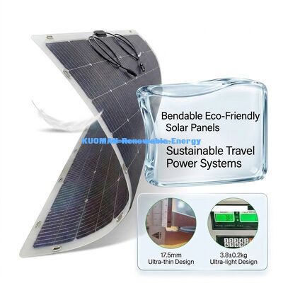 IP67 Su Geçirmez 200W Güç Çıkışı 360° Bükülebilir Esnek Çift Yüzlü Güneş Paneli Karavan, Ev ve Seyahat İçin