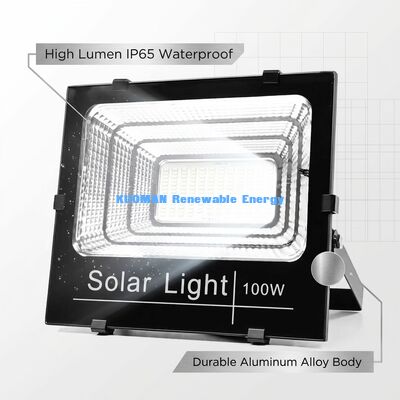 120Lm/W Yüksek Lümen Güneş Enerjili Projektör, IP65 Su Geçirmez ve 50W-300W Çıkışlı, Dış Mekan Otoparklar İçin
