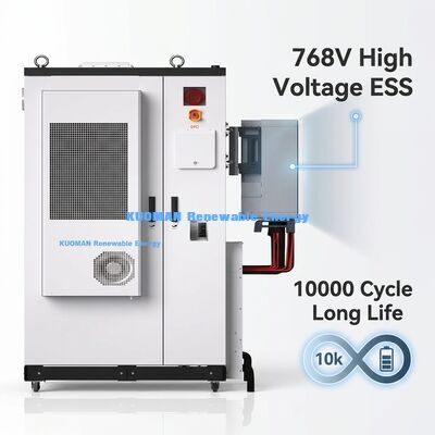Açık hava endüstriyel batarya enerji depolama sistemi 107.52kWh Lityum Demir Fosfat bataryası ve IP54 derecesi ile
