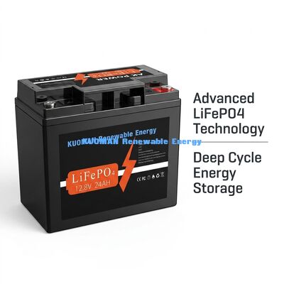 12V 24Ah LiFePO4 Bataryası, 307.2Wh Enerji ve Derin Döngü Uygulamaları için ABS Kasa Malzemesi