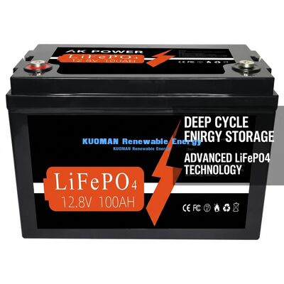 Enerji Depolama ve Golf Arabası Gücü İçin 8000 Döngü Ömrüne Sahip 12V 100Ah 1280Wh Lityum Derin Döngü Batarya