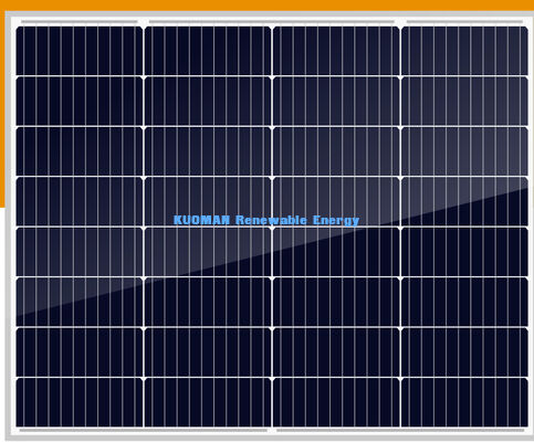 90W Monocrystalline Güneş Paneli 18.24% Verimlilik ve IP67 Su geçirmez Rating Off-Grid Power için
