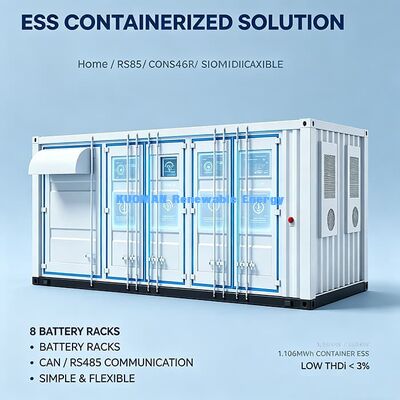 ESSC0500A-1106 Konteyner Enerji Depolama 500kW Düşük THDi Şebeke Dostu Ticari Enerji Depolama