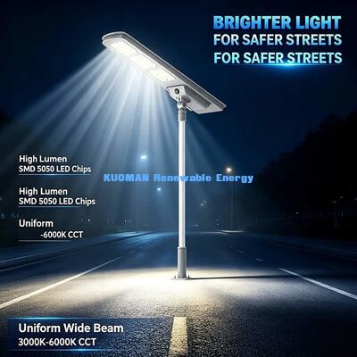 Enerji Tasarruflu Hepsi Bir Arada Güneş Sokak Lambası 40W SMD5050 LED Güneş Enerjili Lamba Elektrik Maliyeti Yok