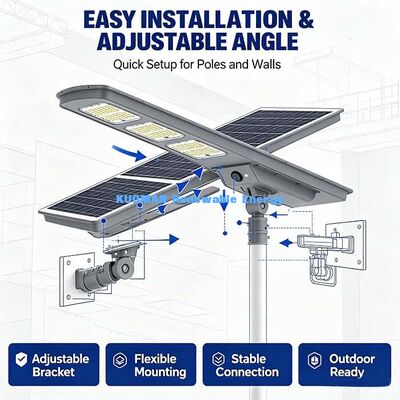 Energy Saving All In One Solar Street Light 40W SMD5050 LED Solar Lamp No Electricity Cost