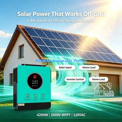 24V Lityum Batarya Uyumlu 4.2kW Hibrit Şebeke Dışı Güneş İnvertörü