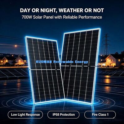 Anti-PID 700W Monocrystalline Güneş Paneli, %25 Ekstra Arka Taraf Güç Üretimi