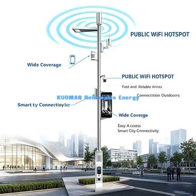 Çok Fonksiyonlu Akıllı Direk, Hava İstasyonlu Akıllı Sokak Lambası, WiFi AP ve Elektrikli Araç Şarj Cihazı