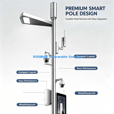 Endüstriyel Sınıf Akıllı Şehir Direği, NB-IoT, LoRa İletişim Desteği ile Akıllı Çok Fonksiyonlu Sokak Lambası