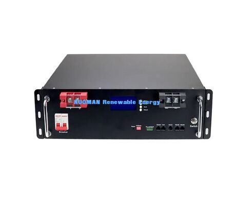 KM 48V 100Ah LiFePO4 Batarya Rack Modülü Derin Döngüler 8000 Zaman