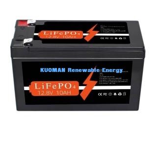 Enerji depolama ve RV uygulamaları için 12V 10Ah 128Wh LiFePO4 Derin Dönümlü Lityum Pil