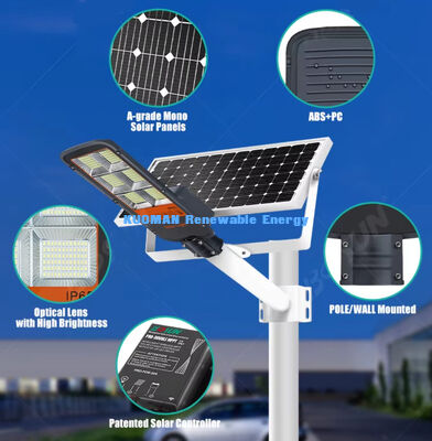 Çift Kollu Su Geçirmez Güneş Sokak Lambası 100W-500W Bahçe ve Yol İçin Özelleştirilmiş Yol Güneş LED Işığı