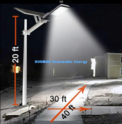 IP65 Su Geçirmez Güneş Enerjili LED Sokak Lambası 100-500W, Bahçe ve Yol Aydınlatması İçin 2700-6000K CCT Özelleştirilebilir