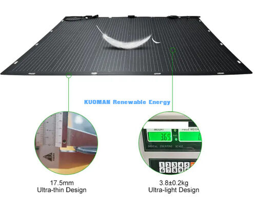 100W IP68 Su geçirmez 360° Eğilebilir Esnek Güneş Paneli FCC Sertifikasıyla Çatı ve Tekneler için