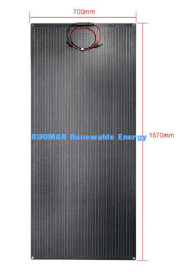 200W Monokristal Silikon Esnek Güneş Paneli, IP67 Su Geçirmez Karbon Fiber Tasarımlı