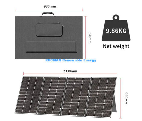400W 40.3V Katlanabilir Güneş Şarj Cihazı Kamp ve Yürüyüş İçin Taşınabilir Katlanır Güneş Paneli