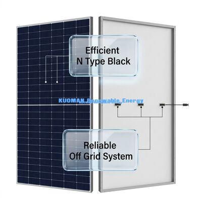 IP68 Junction Boxlu N Tipi Monokristal Güneş Paneli 410W-430W, Özelleştirilmiş Güç Sistemleri İçin