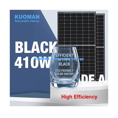 N Tipi Siyah Güneş Paneli 415W, %22 Verimlilik ve Eloksallı Alüminyum Çerçeveli