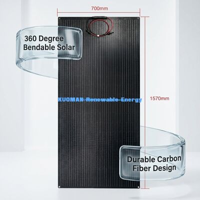100W 210W IP68 Su Geçirmez Esnek Güneş Paneli Seyahat ve Konut İçin İnce Film Fotovoltaik Panel