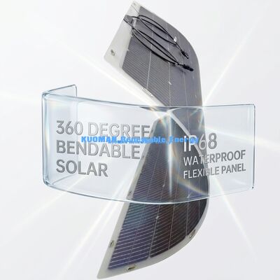 360 derece bükülebilir iki yüzlü esnek güneş paneli 200W IP68 Karbon lifli su geçirmez