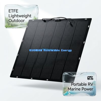 100W IP68 Su geçirmez 360° Eğilebilir Esnek Güneş Paneli FCC Sertifikasıyla Çatı ve Tekneler için