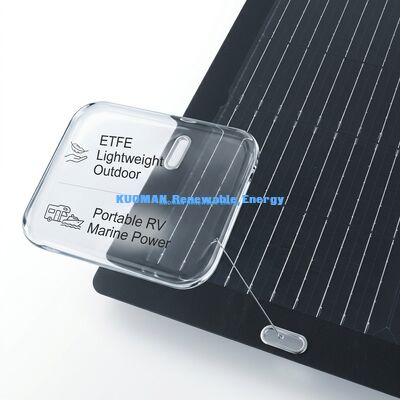 50W Monocrystalline Esnek Güneş Paneli Açık Hava Maceraları için Kolay Peel ve Yapışkan Yapışkan Destekle