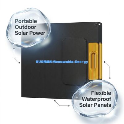 200W IP68 Su Geçirmez 360° Bükülebilir Taşınabilir Katlanabilir Güneş Paneli Acil Enerji Kaynağı İçin