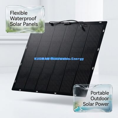 100W IP68 Su geçirmez 360° Eğilebilir Esnek Güneş Paneli FCC Sertifikasıyla Çatı ve Tekneler için