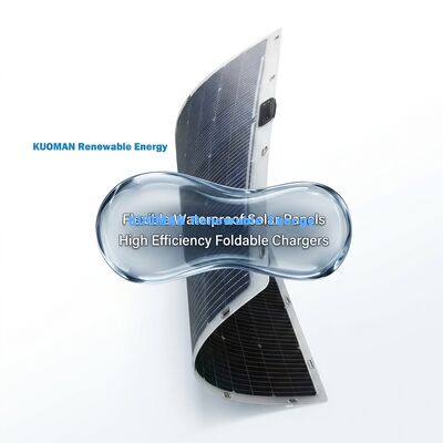 360 derece bükülebilir iki yüzlü esnek güneş paneli 200W IP68 Karbon lifli su geçirmez