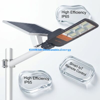 IP67 Su Geçirmez 300W-500W Güneş Enerjili Sokak Lambası Akıllı Hareket Sensörlü LED Sokak Lambası