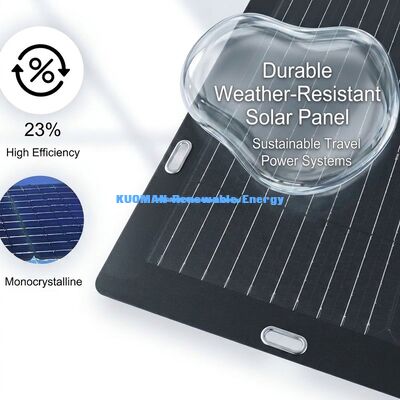 Sırt Çantaları ve 12V Piller İçin Kolay Soyulup Yapıştırılabilen Yapışkan Destekli 50W Monokristal Esnek Güneş Paneli