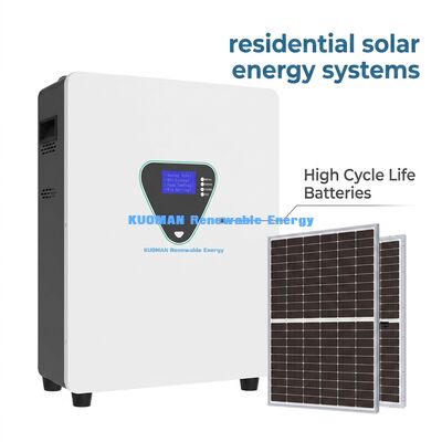 Duvara monte LiFePO4 Güneş Enerjisi Depolama Bataryası 6000 Döngü ve Ev Yedekleme için 25.6/51.2V