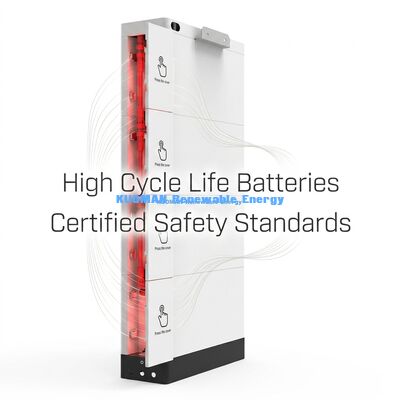 KM NEW POWER 51.2V 400Ah, ev enerji depolaması için gerçek zamanlı izleme ile yığılabilir LiFePO4 pil