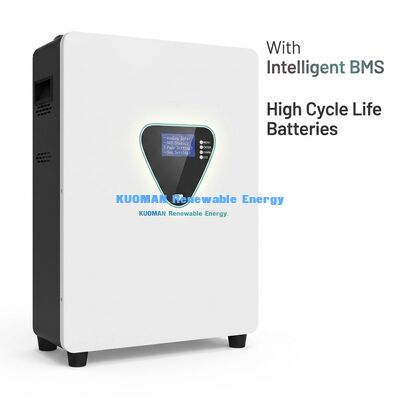Duvara monte LiFePO4 Güneş Enerjisi Depolama Bataryası 6000 Döngü ve Ev Yedekleme için 25.6/51.2V