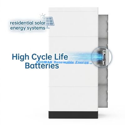 KM NEW POWER 51.2V 400Ah, ev enerji depolaması için gerçek zamanlı izleme ile yığılabilir LiFePO4 pil