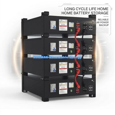 KM Yeni Güç 51.2V 400Ah LiFePO4 Ev Batarya Depolama Sistemi, 10.24KWh~30.72KWh Kapasite ve 6000 Döngü Ömrü
