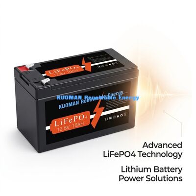Enerji depolama ve RV uygulamaları için 12V 10Ah 128Wh LiFePO4 Derin Dönümlü Lityum Pil