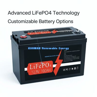 Enerji Depolama ve Golf Arabası Gücü İçin 8000 Döngü Ömrüne Sahip 12V 100Ah 1280Wh Lityum Derin Döngü Batarya