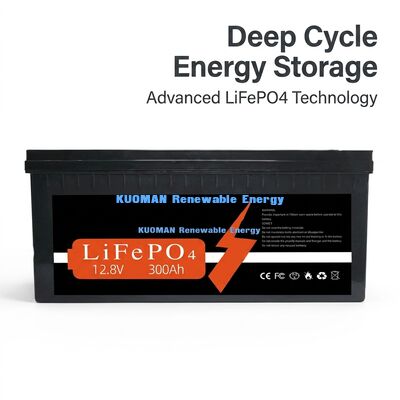 Enerji Depolama için Özelleştirilmiş 12V 300Ah Lityum Pil, 3840Wh Enerji ve 8000 Döngü Ömrü