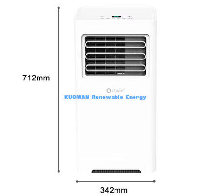 Yatakhaneler ve küçük ofis alanları için kompakt taşınabilir taşınabilir AC 6000BTU EER 6.51 Düşük Gürültülü Dijital Dokunmatik Kontrol
