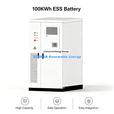 Güçlü 100KWh LiFePO4 ESS Enerji Depolama Sistemi Endüstriyel Depo Kullanımı İçin Uyumlu Zorlu Çevre