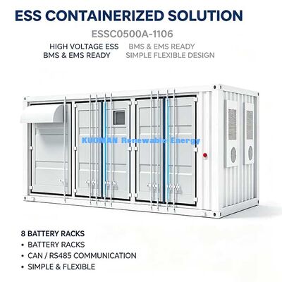 500kW 1.106MWh IP54 Konteyner Enerji Depolama Sistemi