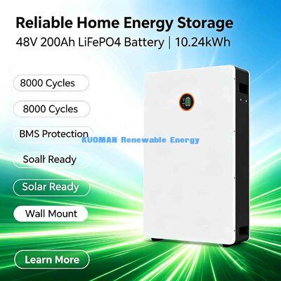 15kWh 48V 300Ah LiFePO4 Duvar Montajlı Ev Bataryası
