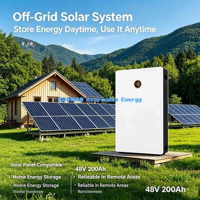 Powerwall 48V 200Ah LiFePO4 Duvar Tipi Batarya Konut Güneş Enerjisi Depolama Çözümü