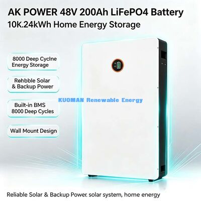 Powerwall 48V 200Ah LiFePO4 Duvar Tipi Batarya Konut Güneş Enerjisi Depolama Çözümü