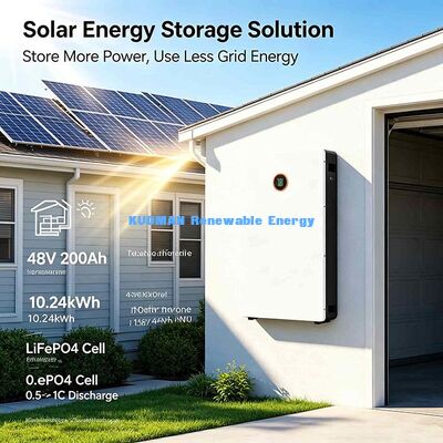 Çok Kaynaklı Şarj LiFePO4 Powerwall 51.2 V 200Ah Güneş Paneli Jeneratörü Şebeke Şarjlı Batarya
