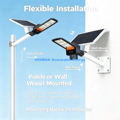 130lm/W Süper Parlak Güneş Sokak Işığı 70°\*150° Geniş Işın Köşe
