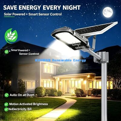 300-500 LED Güneş Enerjili Sokak Lambası IP65 Su Geçirmez Hareket Sensörlü Dış Mekan Bahçe Yol Lambası
